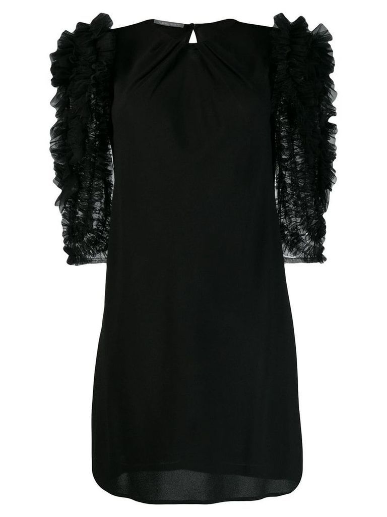 Alberta Ferretti tulle-panelled dress - Black