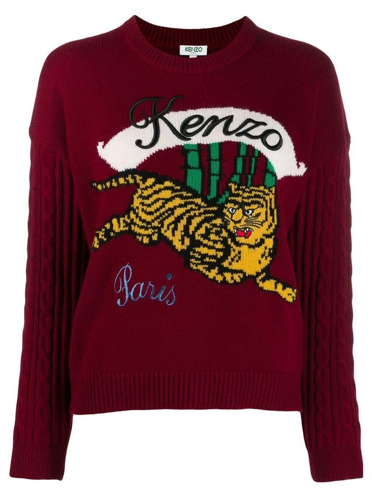 Kenzo running tiger sweater - Red