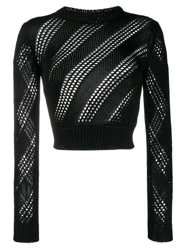 Saint Laurent knitted mesh top - Black