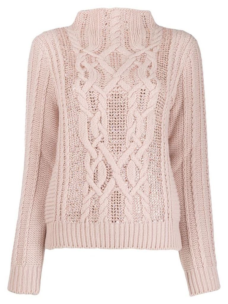 Ermanno Scervino long-sleeve knitted sweater - NEUTRALS