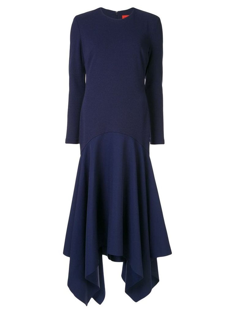 Solace London asymmetric long dress - Blue