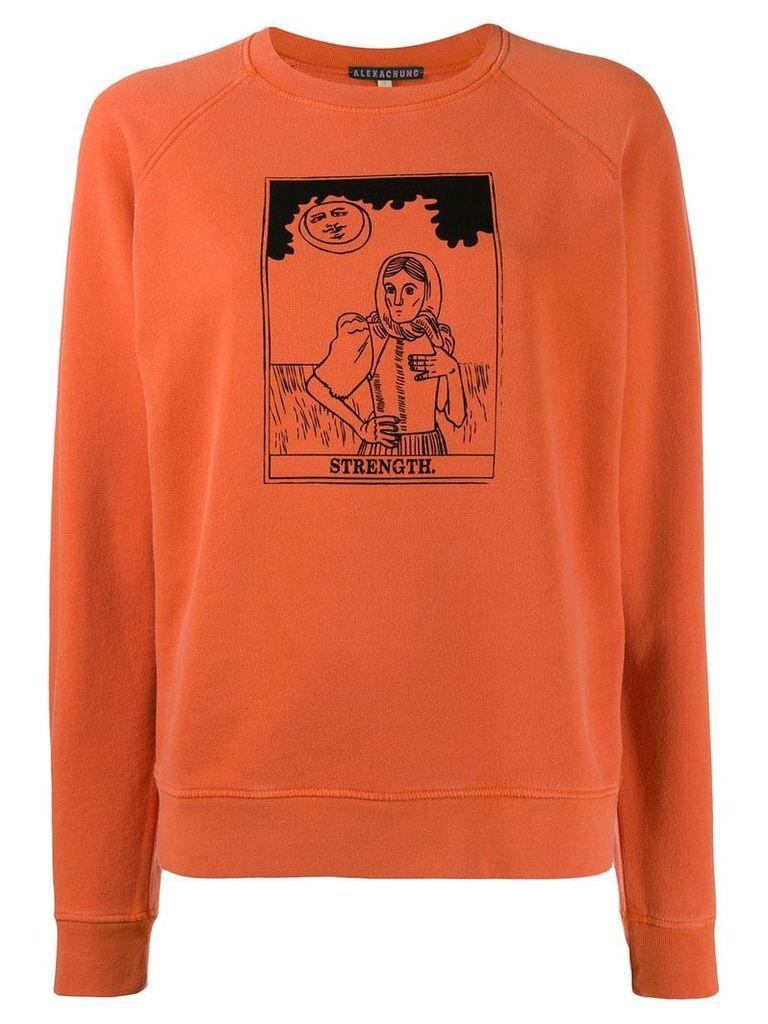 Alexa Chung graphic sweatshirt - Orange