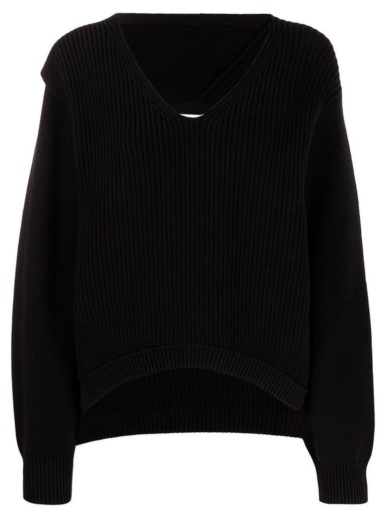 T By Alexander Wang ribbed knitted jumper - Black