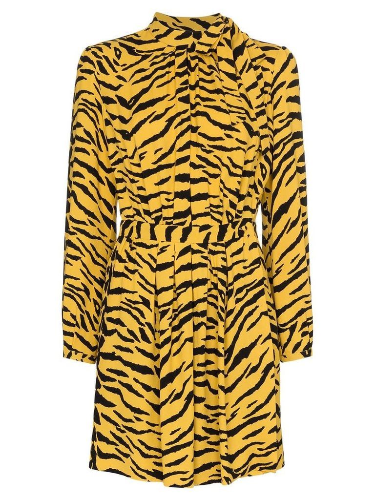 Saint Laurent tiger print mini dress - Multicolour