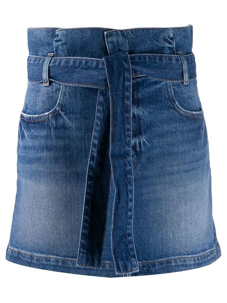 FRAME paperbag waist denim skirt - Blue