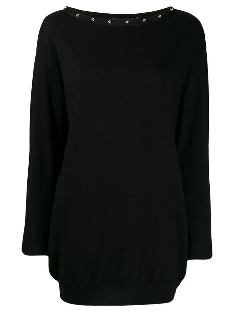Boutique Moschino stud detail dress - Black