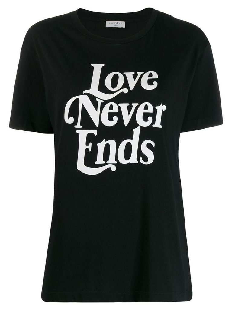 Sandro Paris 'Love Never Ends' T-shirt - Black