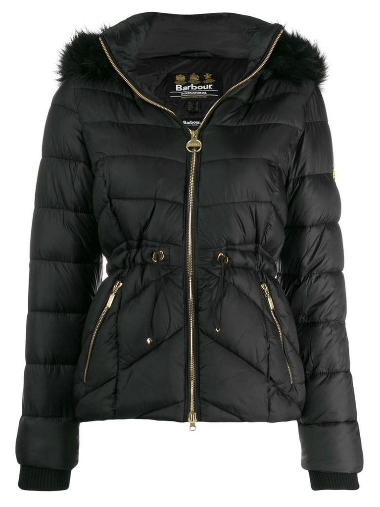 Barbour fur hooded jacket - Black