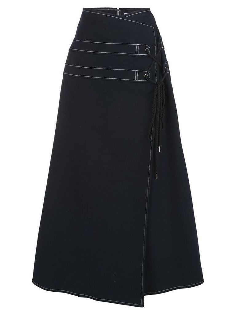 Adeam A-line wrap skirt - Black