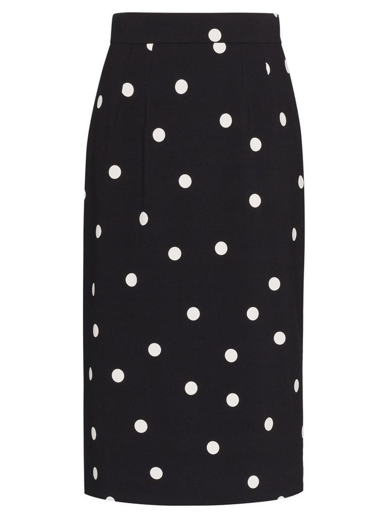 Dolce & Gabbana Cady polka-dot pencil skirt - Black