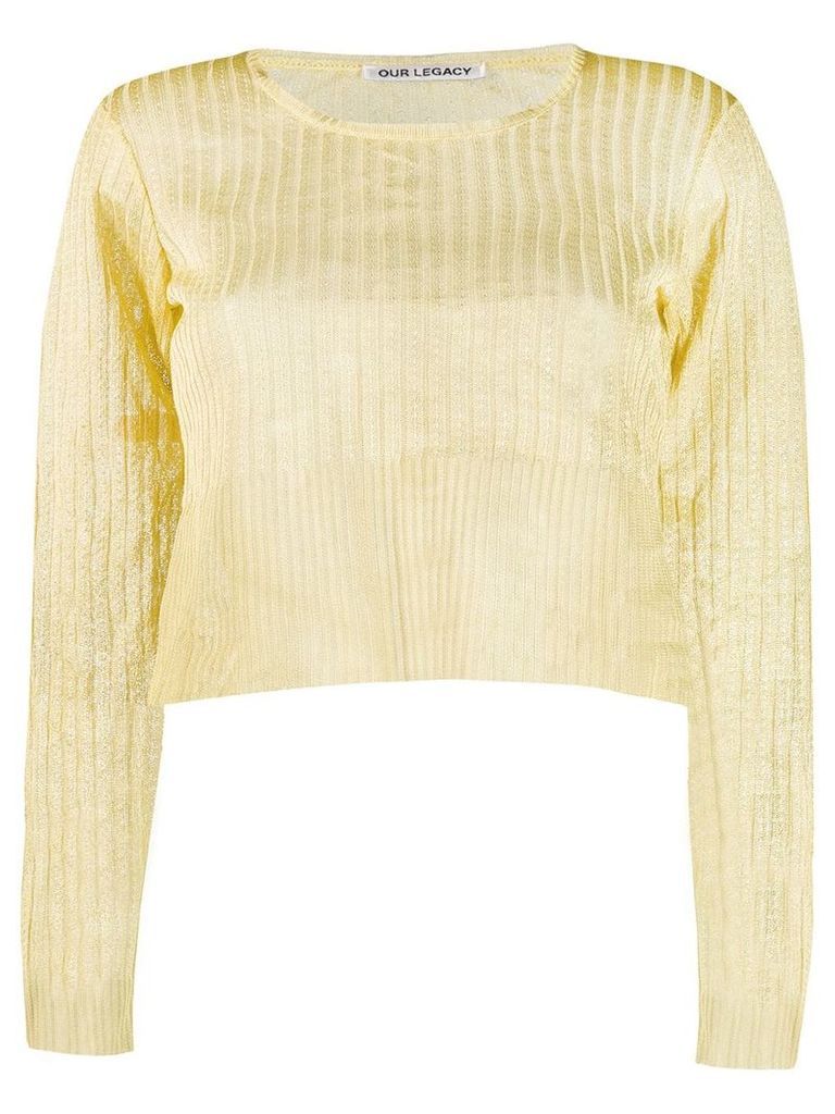 Our Legacy cropped jumper - Yellow
