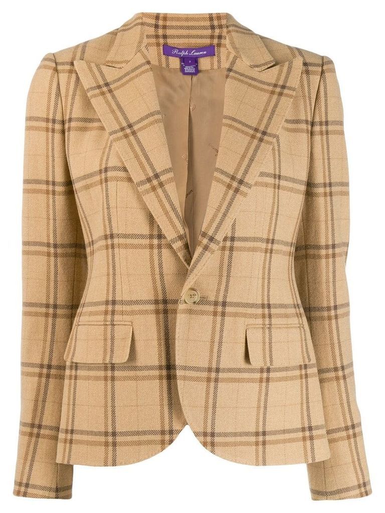 Ralph Lauren Collection slim-fit plaid blazer - Brown