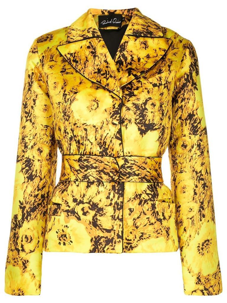 Richard Quinn floral print blazer - Yellow