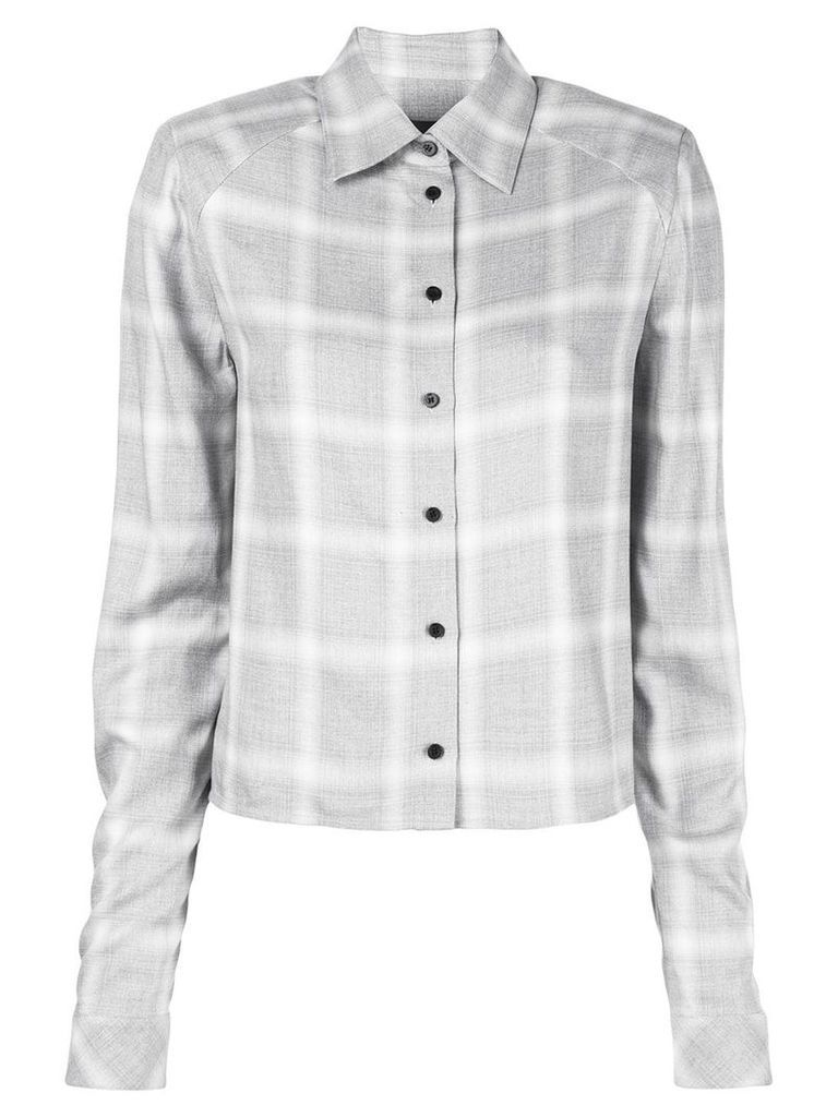 RtA long-sleeved check shirt - Grey
