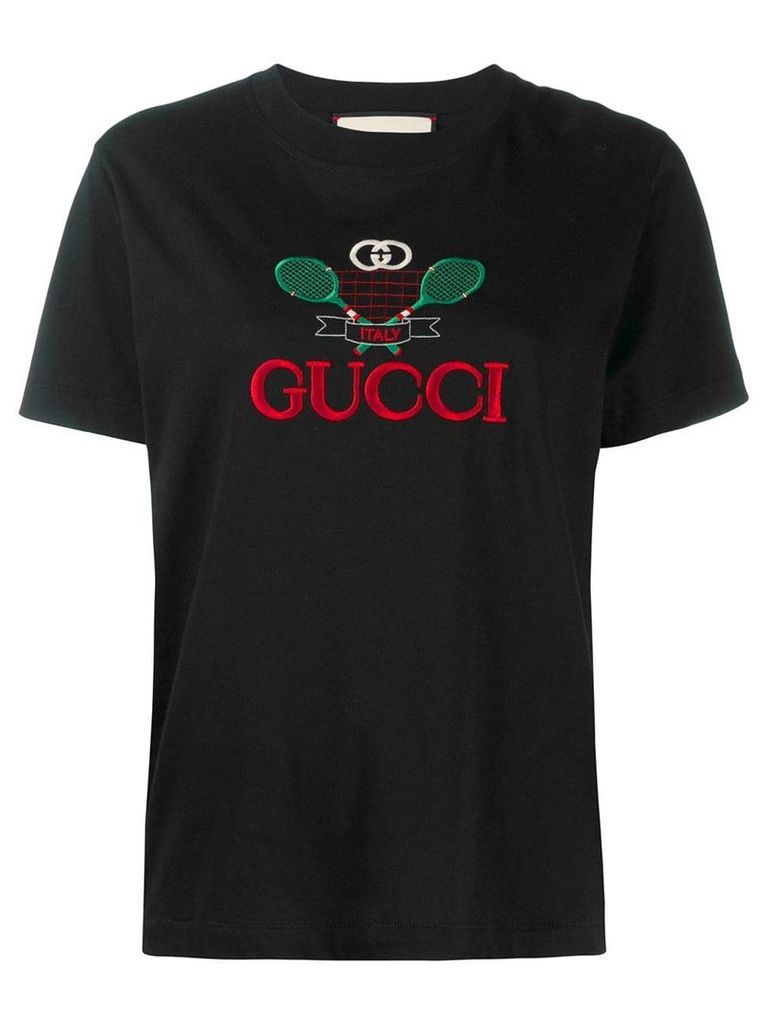 Gucci Gucci Tennis embroidered T-shirt - Black