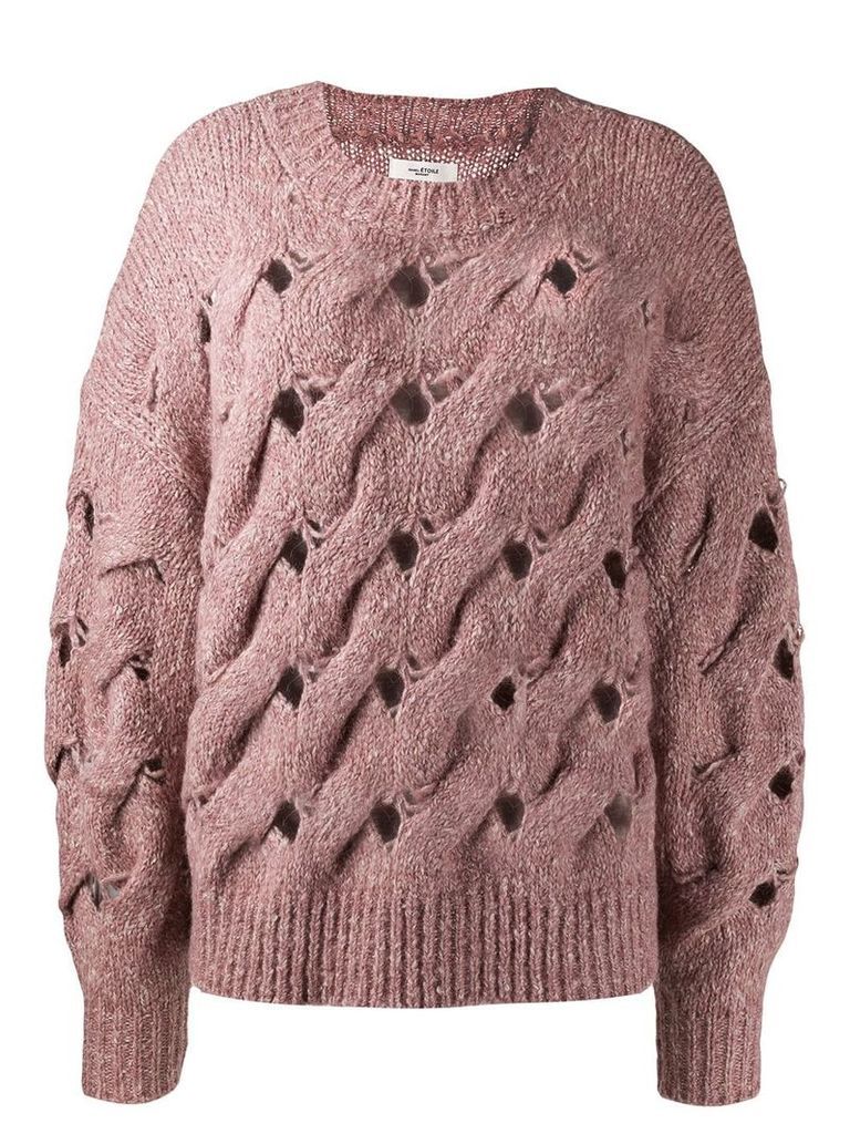 Isabel Marant Étoile chunky interlock knit jumper - PINK
