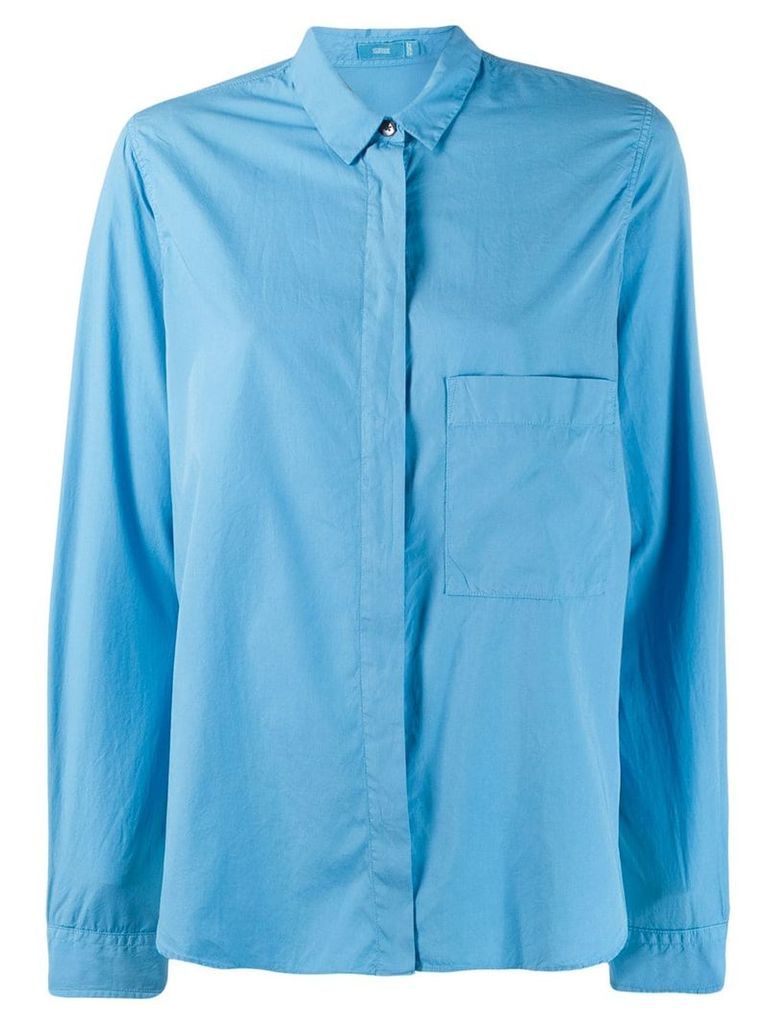 Closed patch pocket shirt - Blue