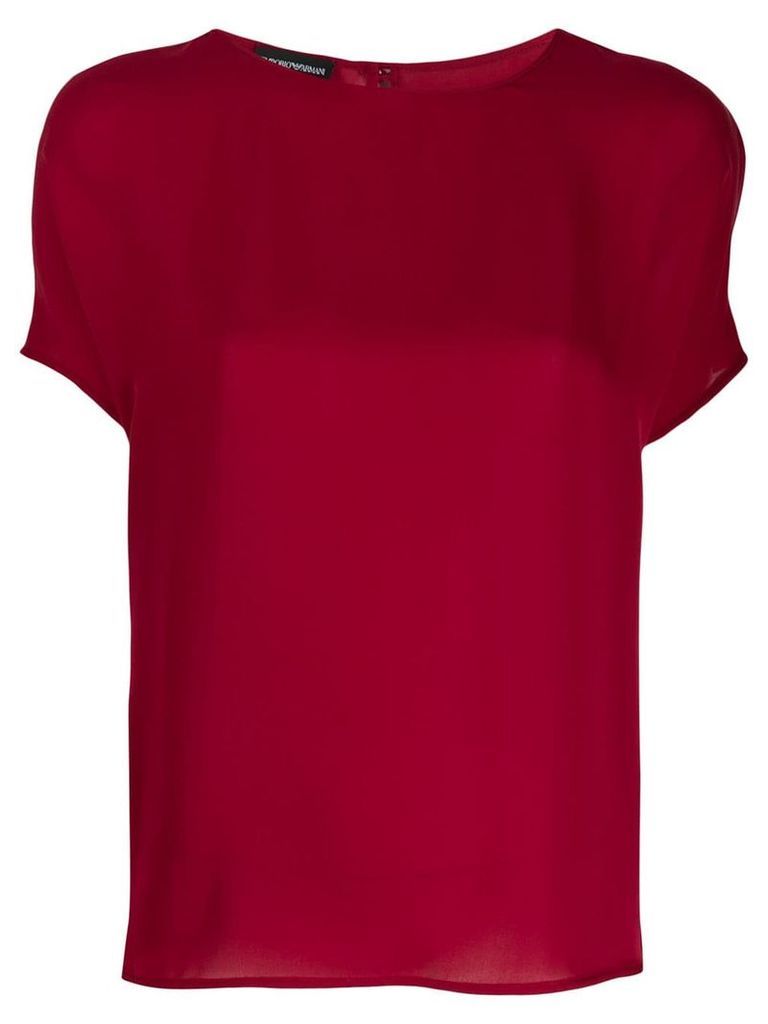 Emporio Armani classic silk blouse - Red