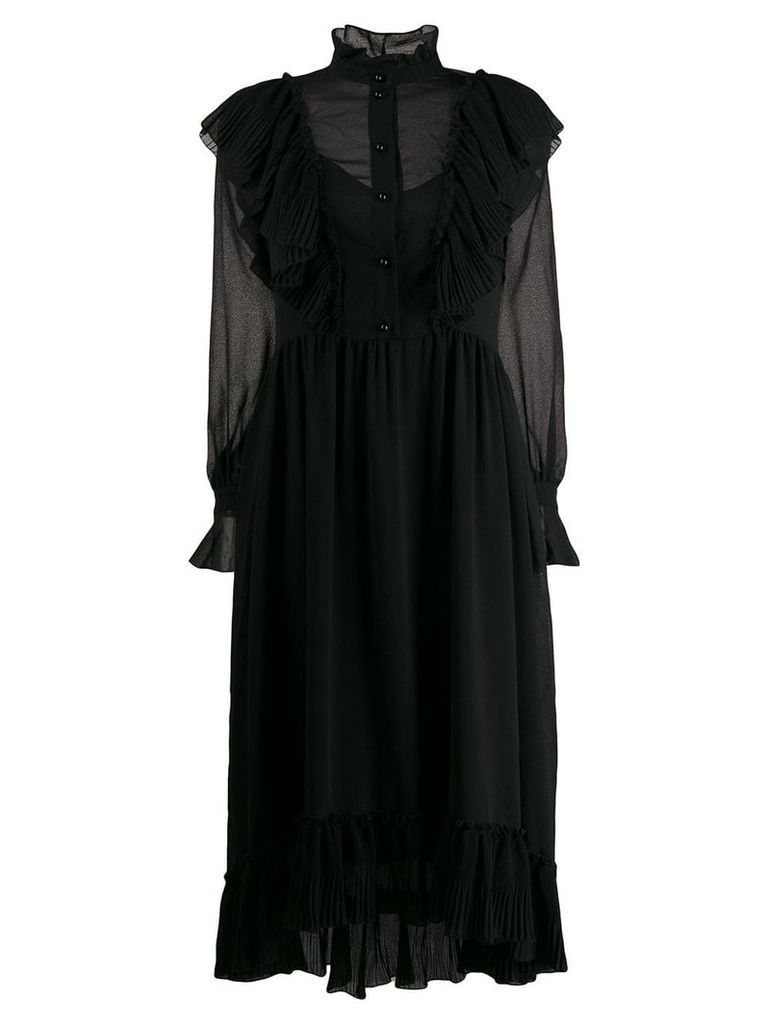 See by Chloé long-sleeve flared dress - Black