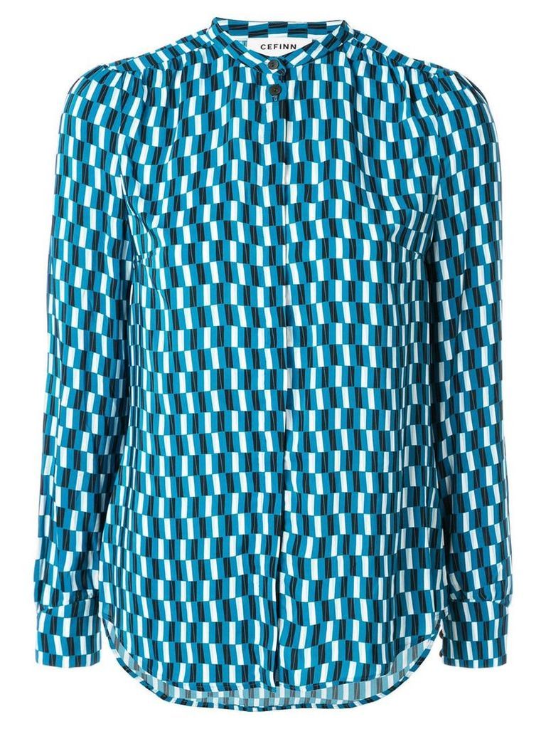 Cefinn geometric print shirt - Blue