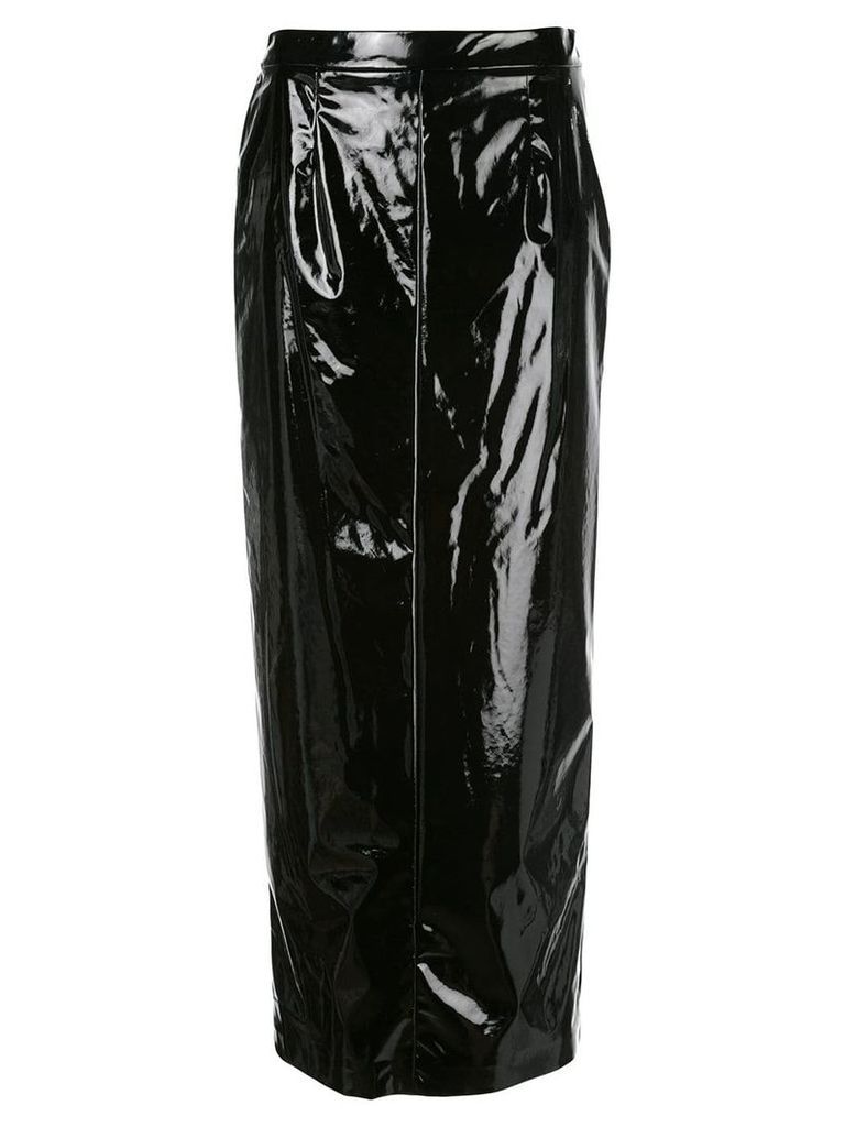 Maison Margiela high-shine long skirt - Black