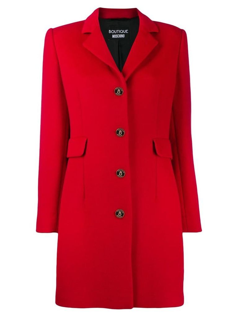 Boutique Moschino single-breasted coat - Red
