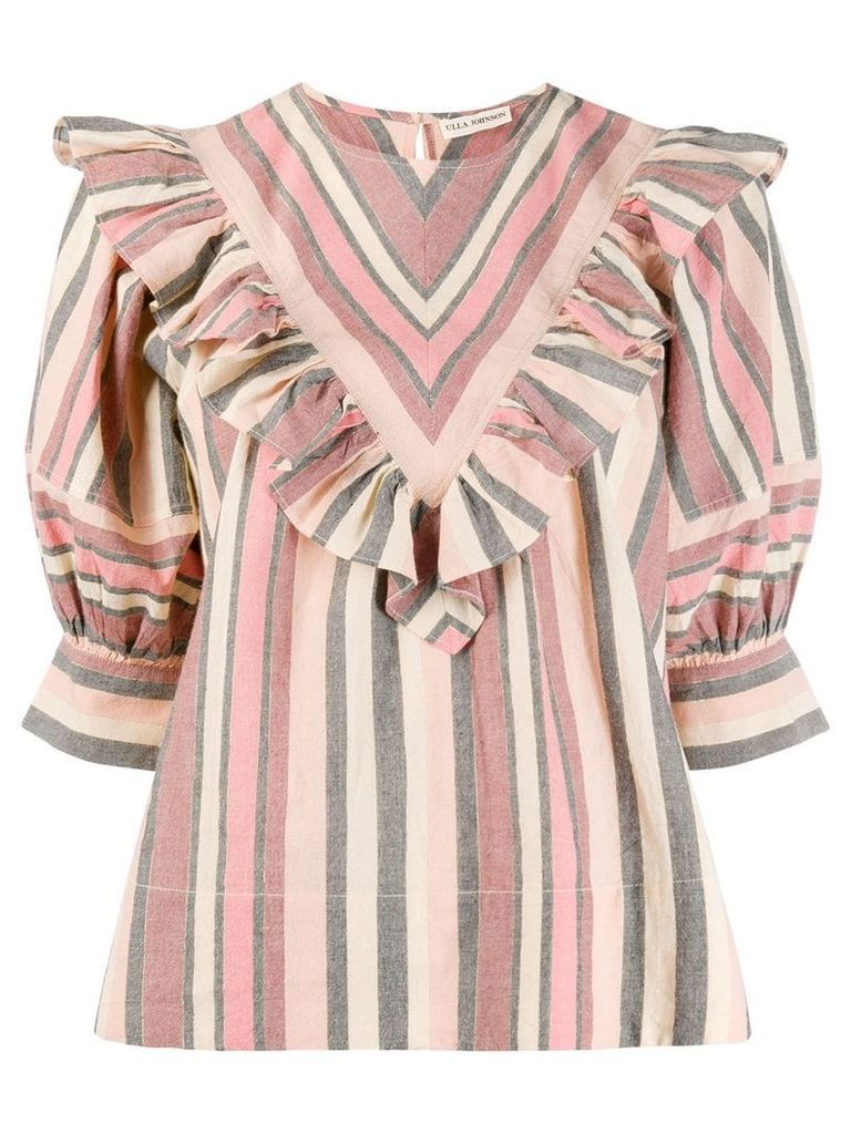 Ulla Johnson stripe print blouse - Pink
