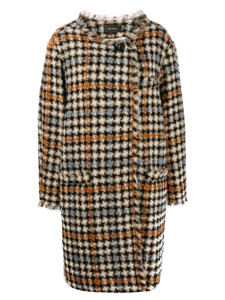 Isabel Marant Zaban oversized tweed coat - NEUTRALS