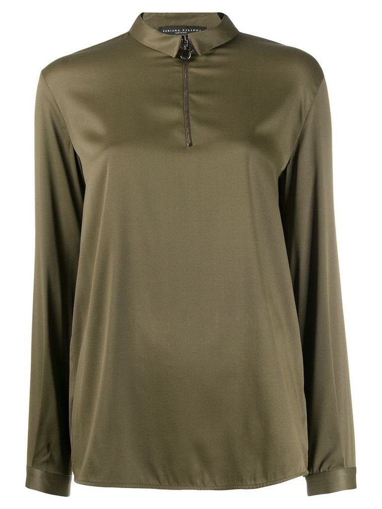 Fabiana Filippi zipped blouse - Green