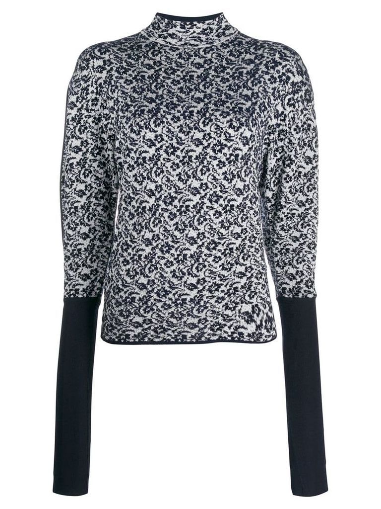 Chloé floral knitted pattern jumper - Blue