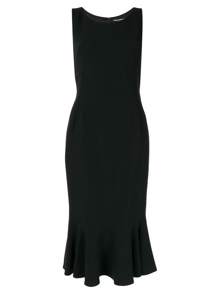 Dolce & Gabbana fishtail sleeveless dress - Black