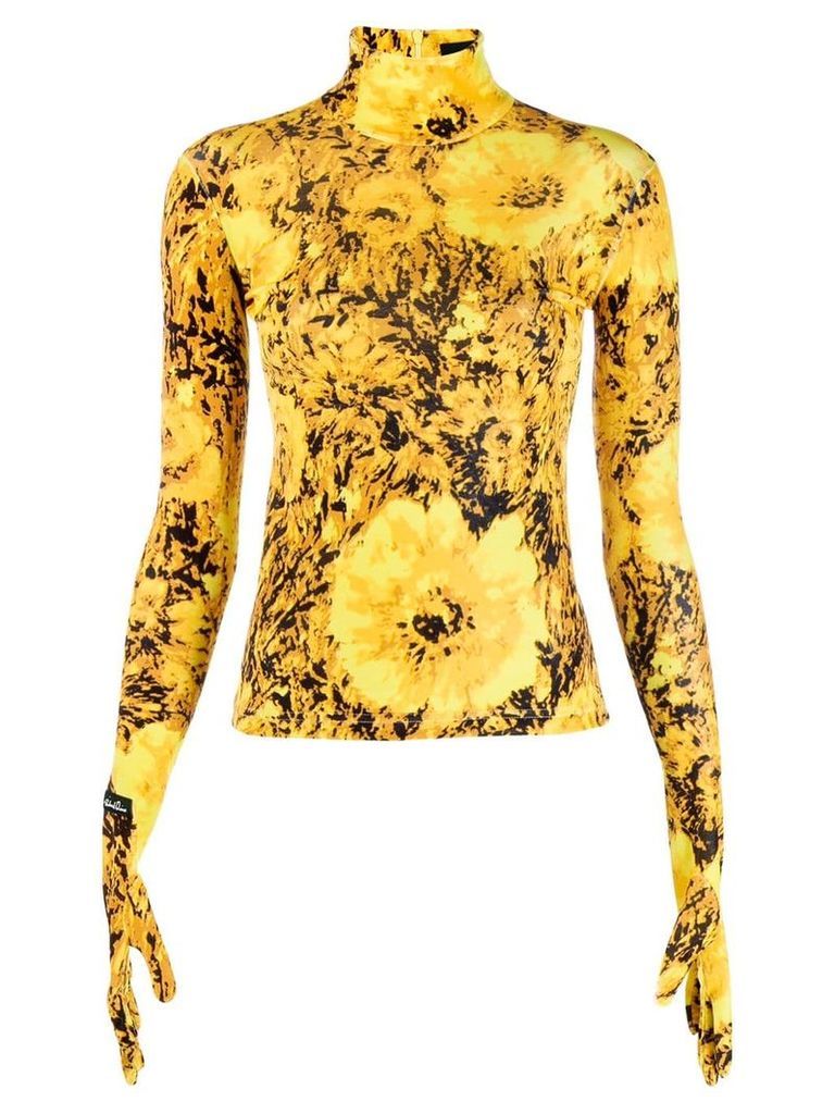 Richard Quinn floral print sweater - Yellow