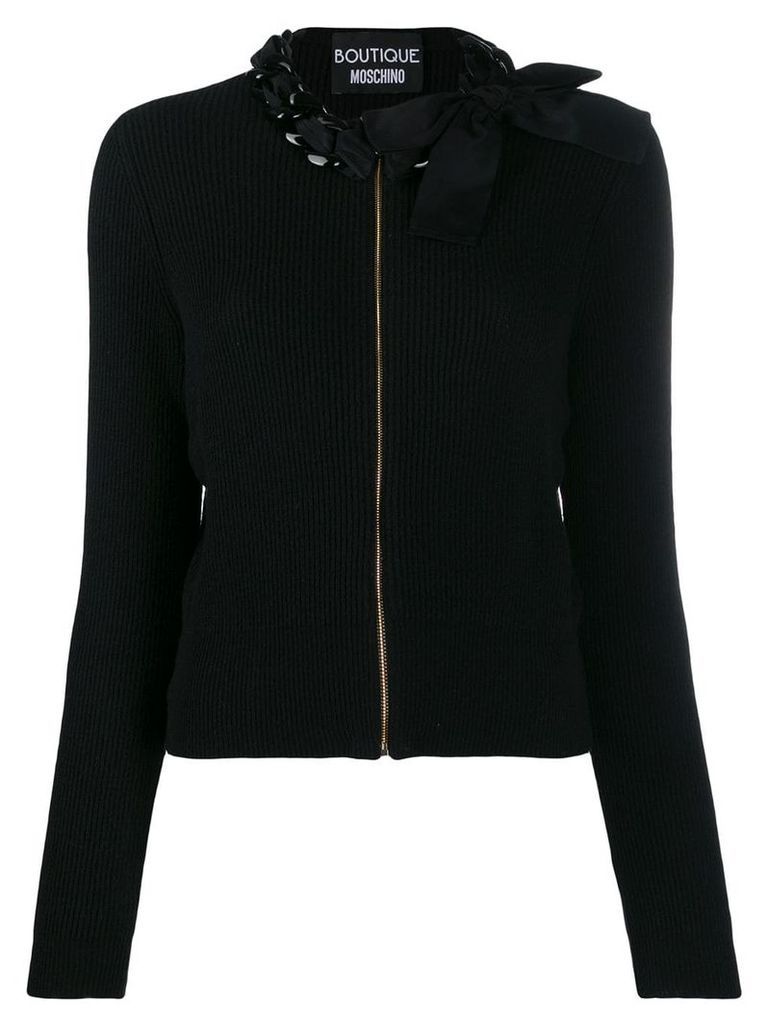 Boutique Moschino chain-embellished sweater - Black