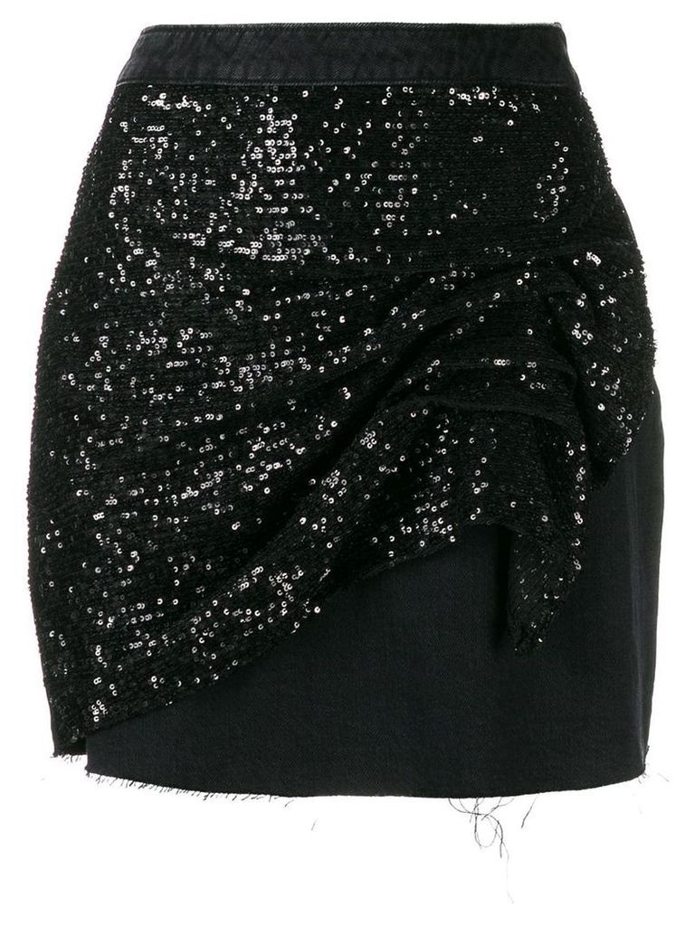 Pinko sequinned mini skirt - Black