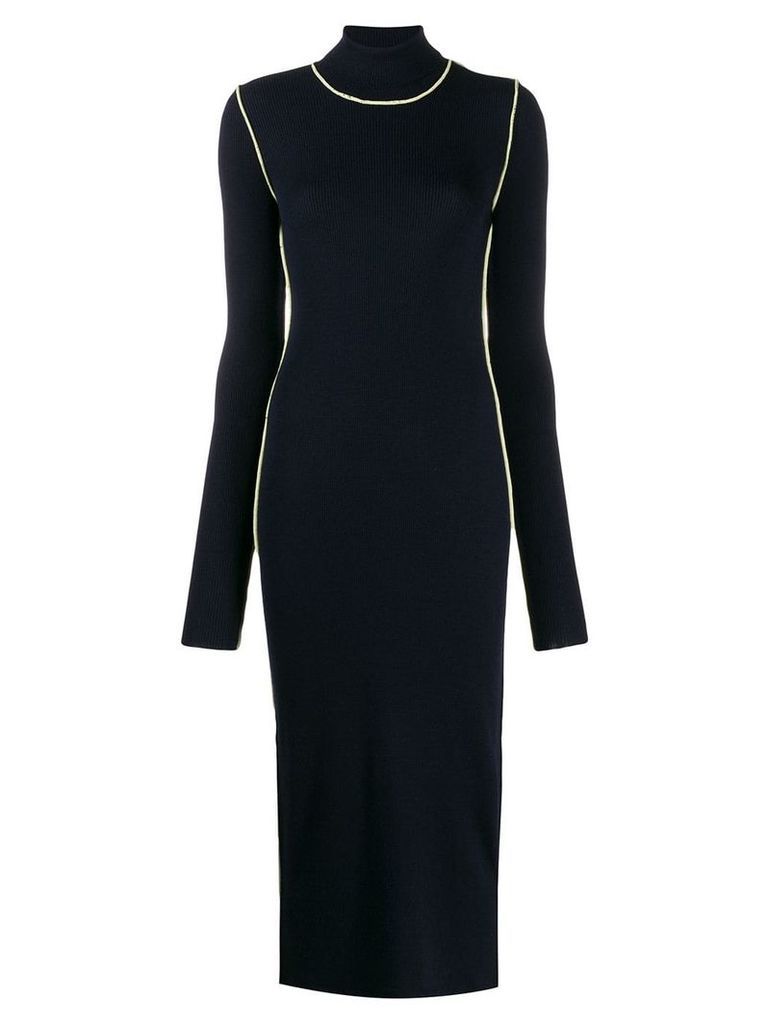 Maison Margiela ribbed fitted long-sleeve dress - Blue