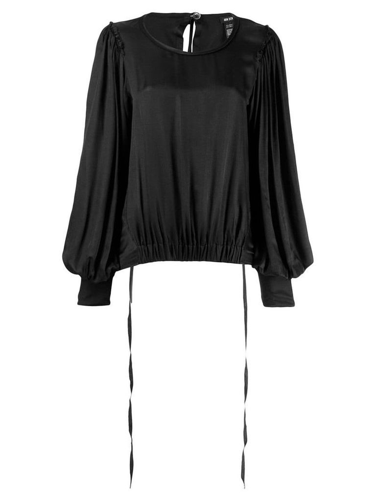 Ann Demeulemeester elasticated waist blouse - Black