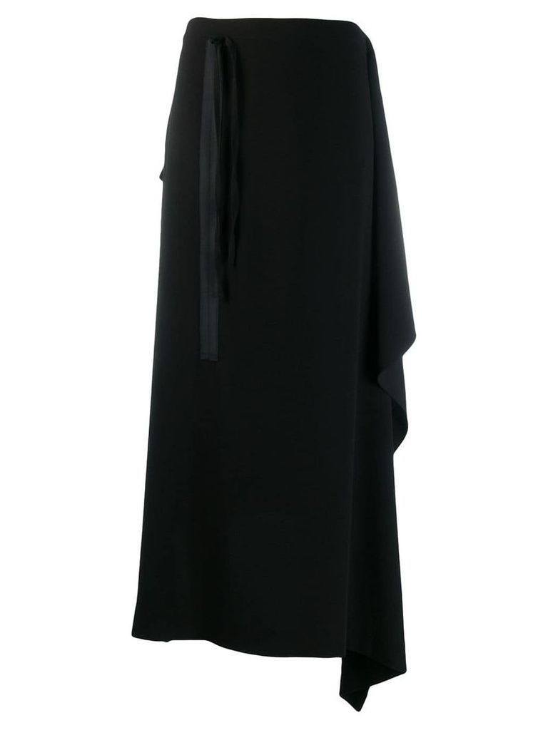 McQ Alexander McQueen midi draped skirt - Black