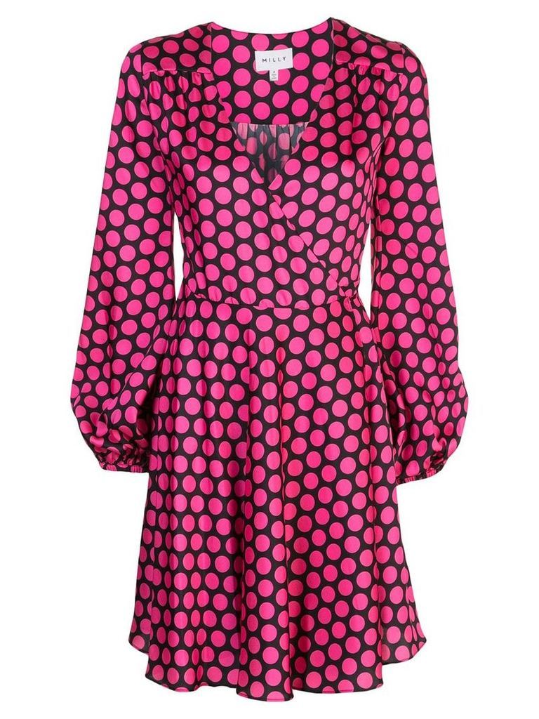 Milly dotted midi dress - Pink