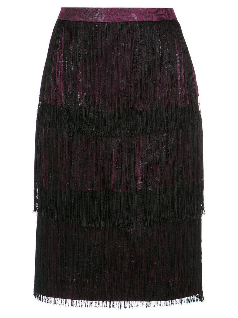 Isolda fringed skirt - Grey