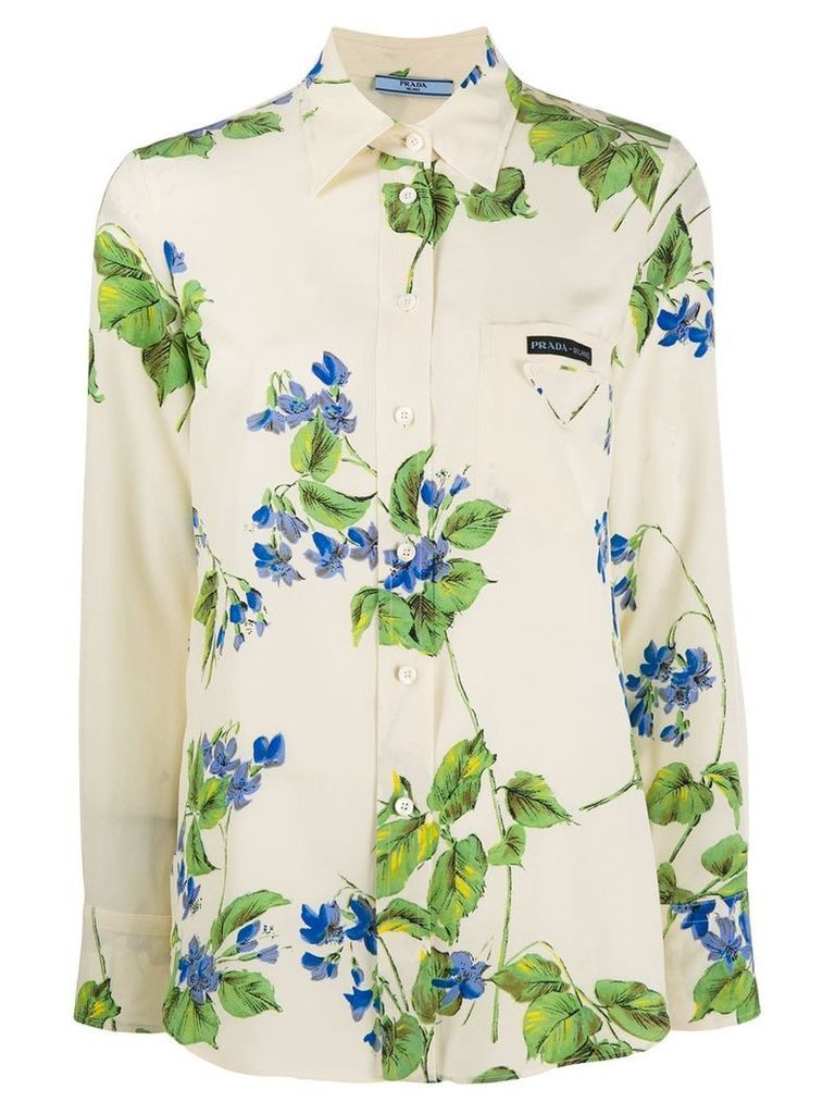 Prada floral print shirt - NEUTRALS