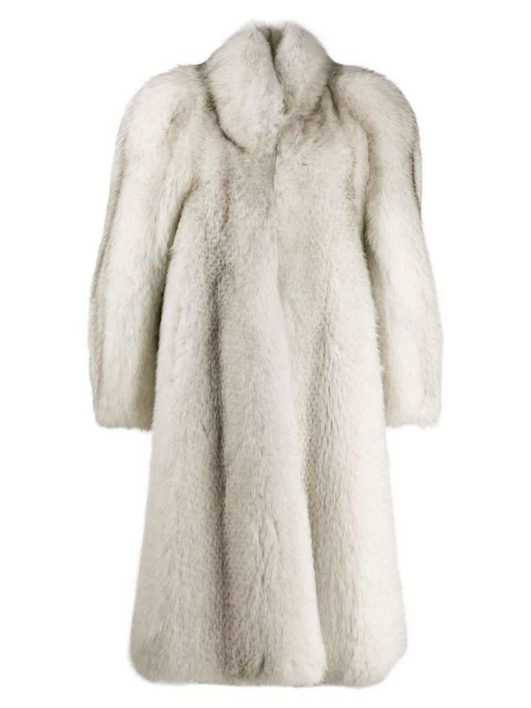 Attico oversized mid-length coat - White