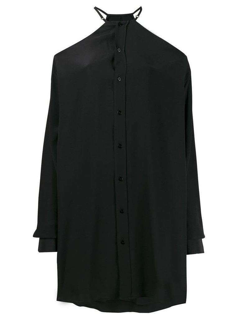 Maison Margiela cold shoulder oversized shirt - Black