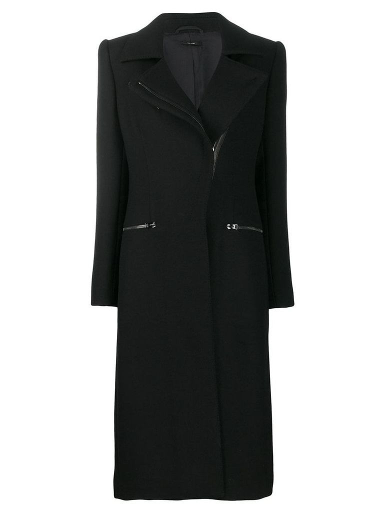 Tom Ford zip-up long coat - Black