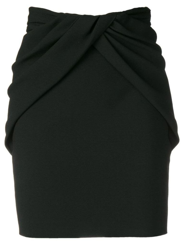 Saint Laurent draped-style skirt - Black