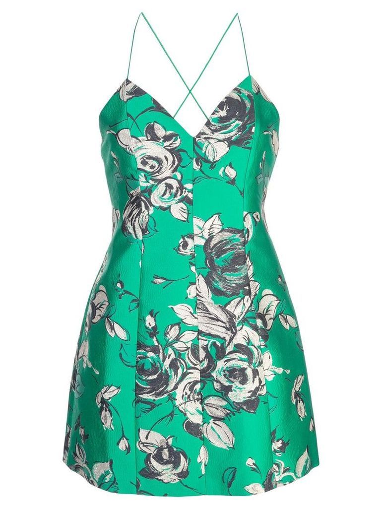 Alice+Olivia floral sweetheart dress - Green