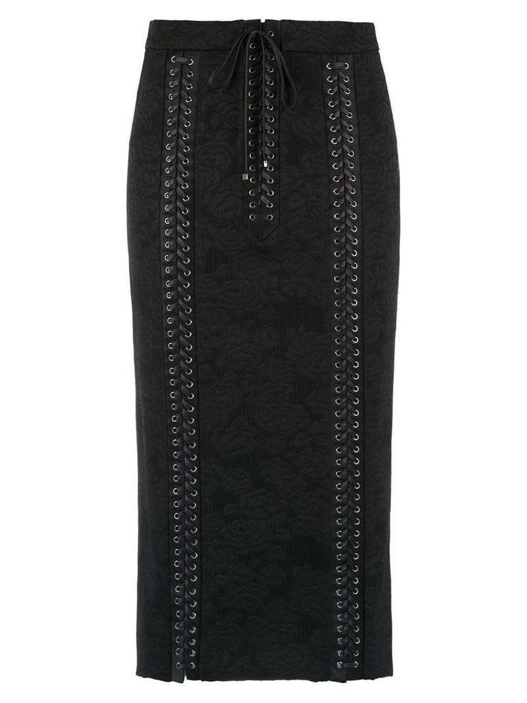 Dolce & Gabbana corset style lace skirt - Black