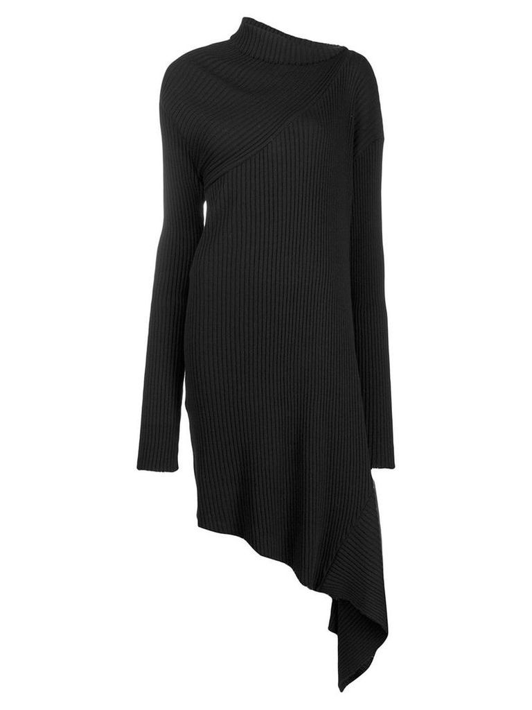 Marques'Almeida ribbed-knit asymmetric dress - Black
