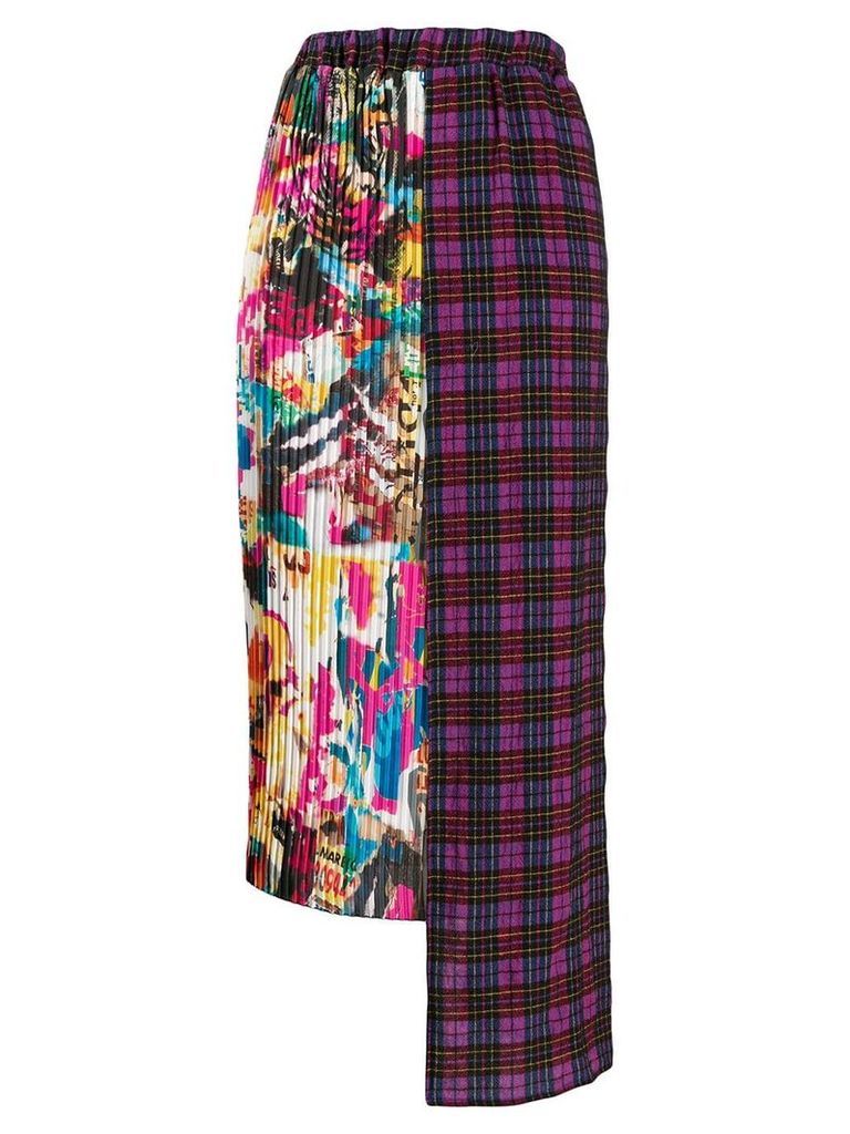 Ultràchic asymmetric pleated skirt - PINK
