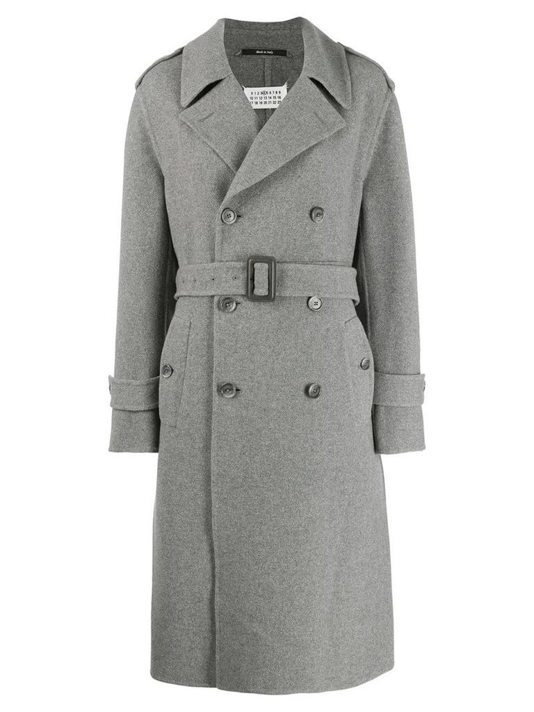 Maison Margiela belted coat - Grey