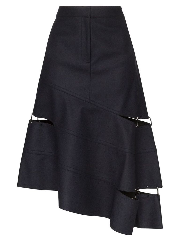 Tibi asymmetric cut-out skirt - Blue